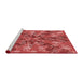 Sideview of Machine Washable Transitional Red Rug, wshpat717rd