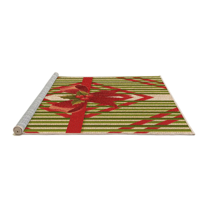 Sideview of Machine Washable Transitional Mahogany Brown Rug, wshpat718org