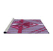 Sideview of Machine Washable Transitional Burnt Pink Rug, wshpat718pur