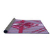 Thickness of Patterned Burnt Pink Rug, pat718pur