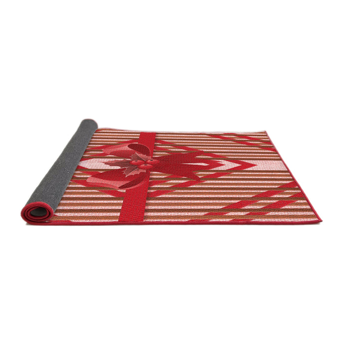 Thickness of Patterned Red Rug, pat718rd