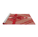 Sideview of Machine Washable Transitional Red Rug, wshpat718rd