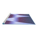 Sideview of Machine Washable Transitional Purple Mimosa Purple Rug, wshpat719blu