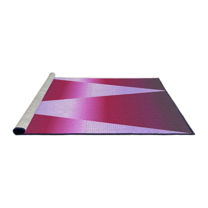 Sideview of Machine Washable Transitional Lilac Purple Rug, wshpat719pur
