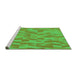 Machine Washable Transitional Neon Green Rug in a Bedroom, wshpat72grn