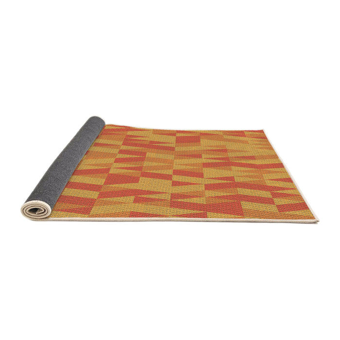 Patterned Orange Red Orange Rug, pat72org