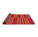 Thickness of Patterned Bright Orange Rug, pat720rd