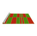 Sideview of Machine Washable Transitional Neon Red Rug, wshpat720yw