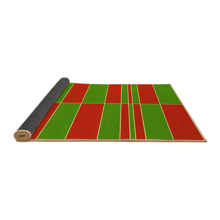 Thickness of Patterned Neon Red Rug, pat720yw