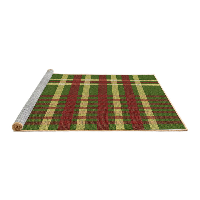 Sideview of Machine Washable Transitional Tomato Red Rug, wshpat721brn