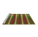 Sideview of Machine Washable Transitional Tomato Red Rug, wshpat721brn