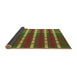 Thickness of Patterned Tomato Red Rug, pat721brn