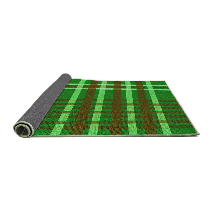 Thickness of Patterned Army Green Rug, pat721grn