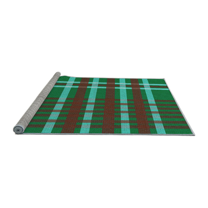Sideview of Machine Washable Transitional Jade Green Rug, wshpat721lblu