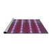 Sideview of Machine Washable Transitional Orchid Purple Rug, wshpat721pur