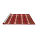Sideview of Machine Washable Transitional Orange Rug, wshpat721rd