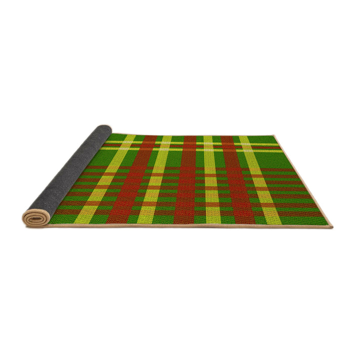 Thickness of Patterned Tomato Red Rug, pat721yw