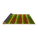 Thickness of Patterned Tomato Red Rug, pat721yw