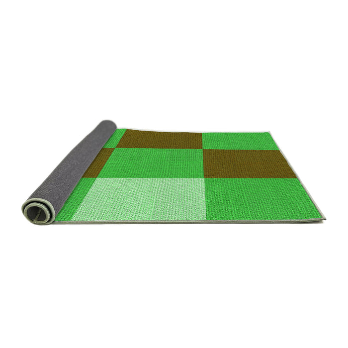 Thickness of Patterned Neon Green Rug, pat722grn