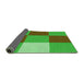 Thickness of Patterned Neon Green Rug, pat722grn