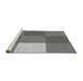 Sideview of Machine Washable Transitional Carbon Gray Rug, wshpat722gry