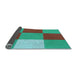 Thickness of Patterned Dark Turquoise Green Rug, pat722lblu