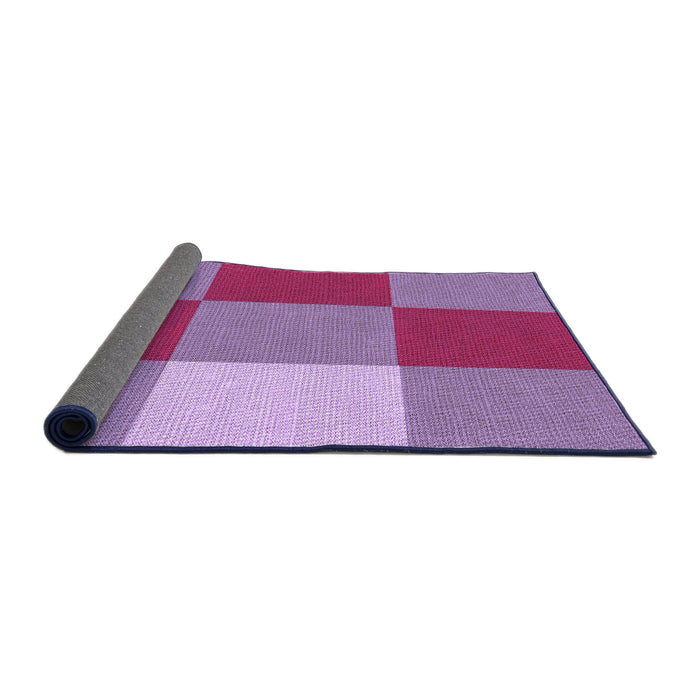 Thickness of Patterned Medium Violet Red Pink Rug, pat722pur