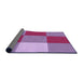 Thickness of Patterned Medium Violet Red Pink Rug, pat722pur