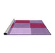 Sideview of Machine Washable Transitional Medium Violet Red Pink Rug, wshpat722pur