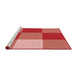 Sideview of Machine Washable Transitional Red Rug, wshpat722rd