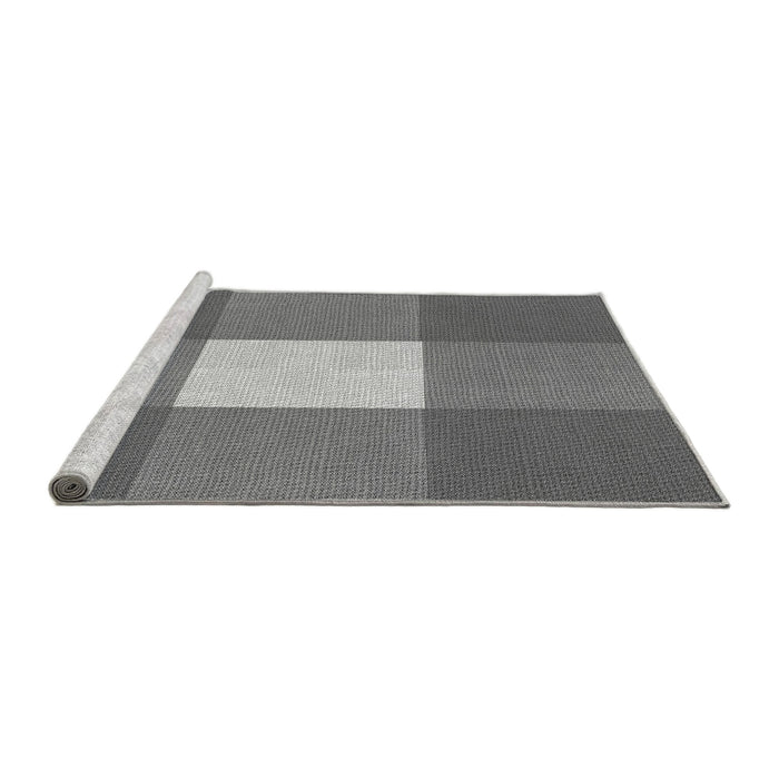 Sideview of Machine Washable Transitional Grey Gray Rug, wshpat723gry