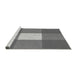 Sideview of Machine Washable Transitional Grey Gray Rug, wshpat723gry