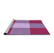 Sideview of Machine Washable Transitional Orchid Purple Rug, wshpat723pur