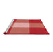 Sideview of Machine Washable Transitional Red Rug, wshpat723rd