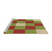 Sideview of Machine Washable Transitional Mahogany Brown Rug, wshpat724brn