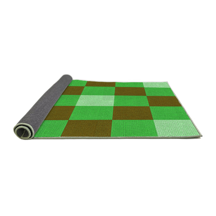 Thickness of Patterned Neon Green Rug, pat724grn