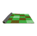 Thickness of Patterned Neon Green Rug, pat724grn