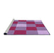 Sideview of Machine Washable Transitional Medium Violet Red Pink Rug, wshpat724pur