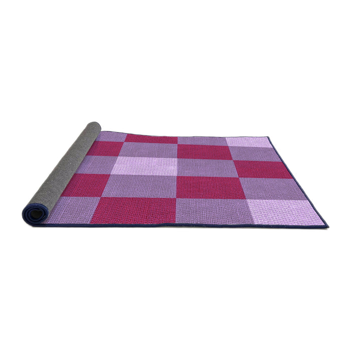 Thickness of Patterned Medium Violet Red Pink Rug, pat724pur