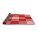 Thickness of Patterned Neon Red Rug, pat724rd