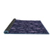 Thickness of Patterned Night Blue Rug, pat725blu