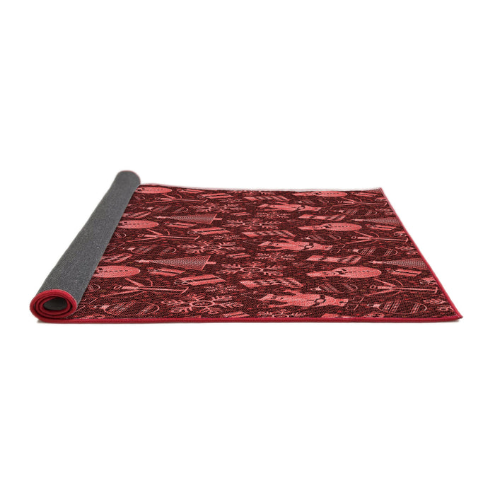 Thickness of Patterned Red Rug, pat725rd