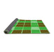 Thickness of Patterned Neon Green Rug, pat726grn