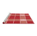 Sideview of Machine Washable Transitional Red Rug, wshpat726rd