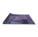 Thickness of Patterned Purple Rug, pat727blu