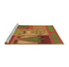 Sideview of Machine Washable Transitional Red Rug, wshpat727brn