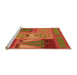 Sideview of Machine Washable Transitional Neon Red Rug, wshpat727org