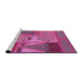 Sideview of Machine Washable Transitional Neon Pink Rug, wshpat727pur