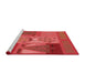 Sideview of Machine Washable Transitional Orange Rug, wshpat727rd