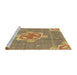 Sideview of Machine Washable Transitional Light Brown Rug, wshpat728brn